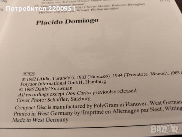 PLACIDO DOMINGO, снимка 8 - CD дискове - 44492881