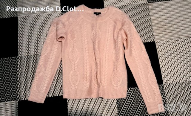 Розов пуловер S размер, снимка 3 - Блузи с дълъг ръкав и пуловери - 34469107