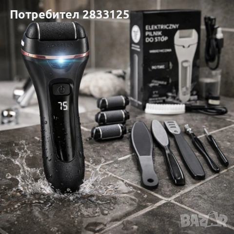 Електричска пила за крака - пълен комплект за базов педикюр, снимка 8 - Електрически пили за пети - 53639974