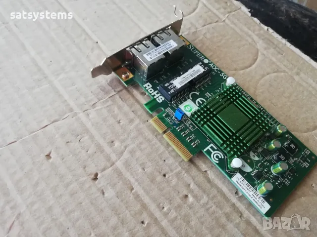 SuperMicro AOC-SG-I2 PCI Express Dual Port Gigabit Network Adapter Card LP, снимка 5 - Мрежови адаптери - 48384950