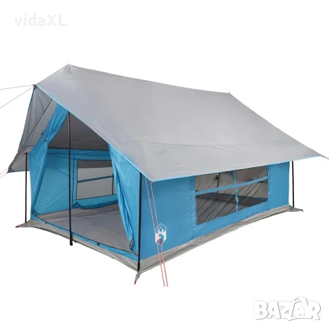 vidaXL Къмпинг палатка за 5 души, синя, водоустойчива, снимка 3 - Палатки - 56147430