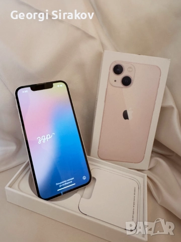 Apple iPhone 13 mini 128GB Pink – Отлично състояние, снимка 2 - Apple iPhone - 52115404