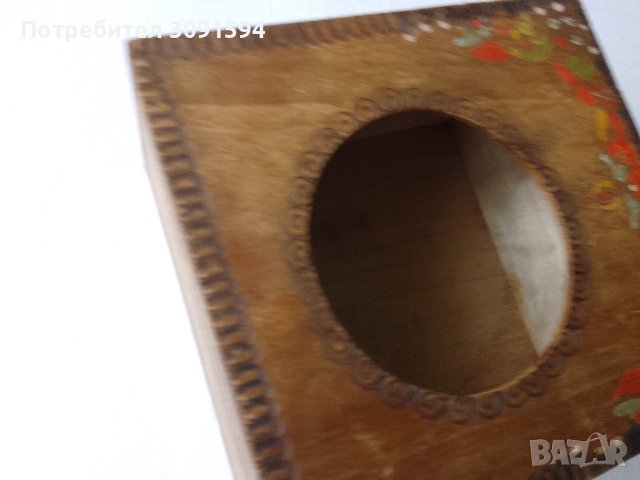 Дървена кутия за будилник/ настолен часовник, снимка 3 - Антикварни и старинни предмети - 42046698