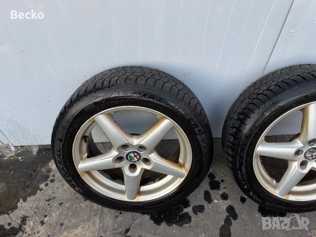 Лети джанти 17 5х110, Алфа Ромео 159, зимни гуми 225/50/17, снимка 4 - Гуми и джанти - 52806911