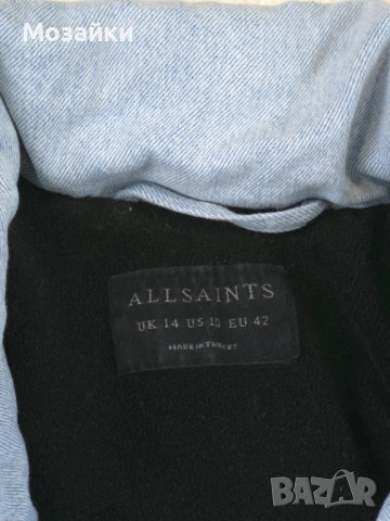 AllSaints Denim Puffer Jacket "Dallas" Streetwear Дамско Яке Размер L (MSRP €280), снимка 4 - Якета - 53596099