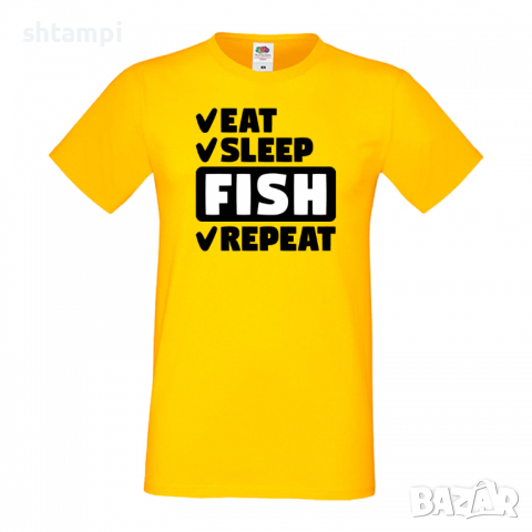 Мъжка тениска Fish 1,Eat,Sleep,Fish,Anime,Repeat,Ядене,Спане,Риба,Подарък,Повторение,Празник,, снимка 8 - Тениски - 36418956