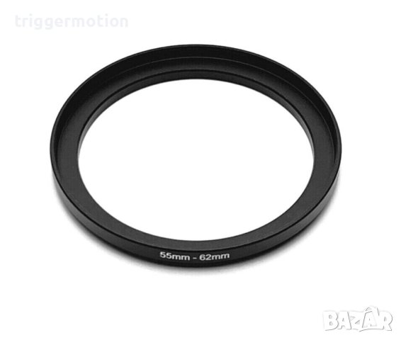 55mm - 62mm Преходник за филтър на резба Step-Up Lens Filter Adapter Ring, Произведен в Япония, снимка 1