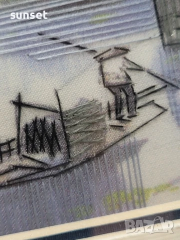 Картина от КОПРИНА,ръчно шита и бродирана , в кутия , за подарък- Япония, снимка 5 - Картини - 51261590