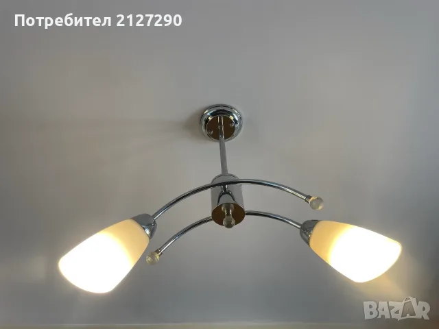 Полилей Хром стъкло, снимка 4 - Лампи за таван - 56217973