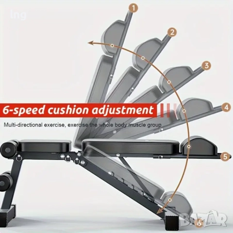 Продавам: Мултифункционална сгъваема лежанка за фитнес, снимка 5 - Фитнес уреди - 51453335