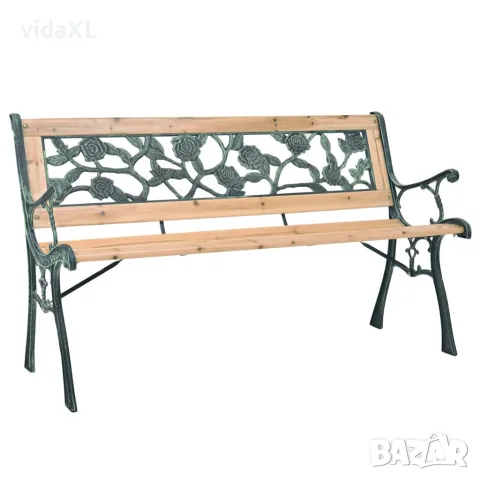 vidaXL Градинска пейка, 122 cм, дърво