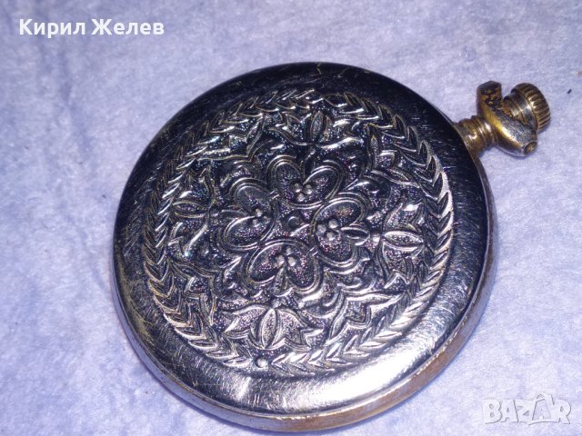 МОЛНИЯ СДЕЛАНО в СССР Стар РУСКИ МЕХАНИЧЕН ДЖОБЕН ЧАСОВНИК МЪЛНИЯ с ОРНАМЕНТИРАНИ КАПАЦИ 29239, снимка 2 - Джобни - 40443831