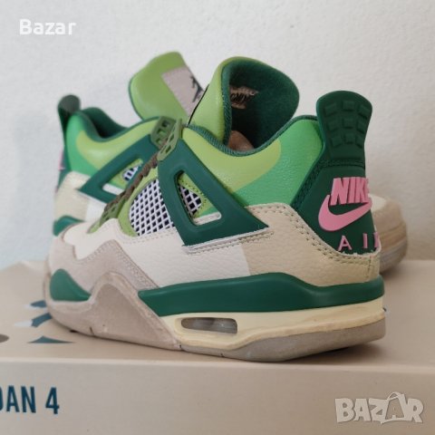 Nike Air Jordan 4 Green Snorlax Нови Оригинални Обувки Размер 38 Номер Маратонки Кецове, снимка 3 - Маратонки - 44221282