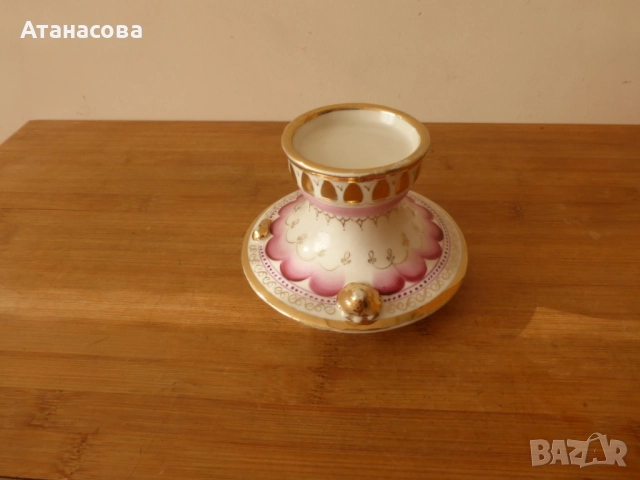 Капак за порцеланов самовар Гжель, снимка 3 - Антикварни и старинни предмети - 52494964