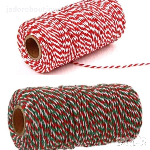 Усукан конец въже различни цветове - 100 м/ролка