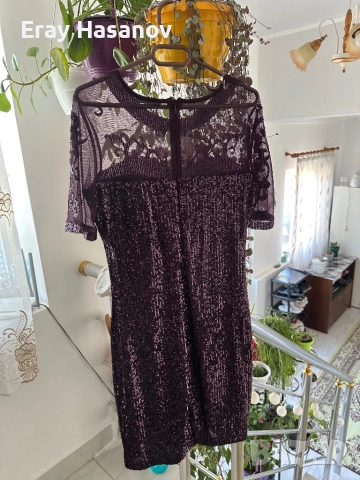 Елегантна вечерна рокля с пайети, снимка 2 - Рокли - 51567060