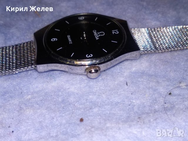 OMEGA QUARTZ КРАСИВ СТИЛЕН КВАРЦОВ УНИСЕКС ЧАСОВНИК с ВЕРИЖКА от БЛАГОРОДНА НЕРЪЖДАЕМА СТОМАНА 37135, снимка 11 - Мъжки - 40431958