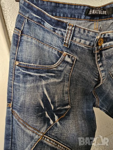 Зверски готини  мъжки дънки NATBLUE с ангелски крила - уникален модел за ценители  ангел, снимка 2 - Дънки - 41796222