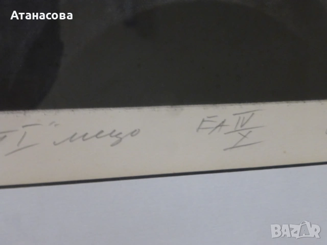 Картина "Натюрморт 1" графика Михаил Петков 1981 г, снимка 5 - Картини - 53420591