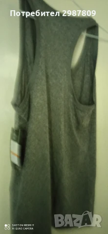 Дамски Спортен комплект 2 части Клин + Потник Сив / Черен размер М, снимка 13 - Спортни екипи - 50799921