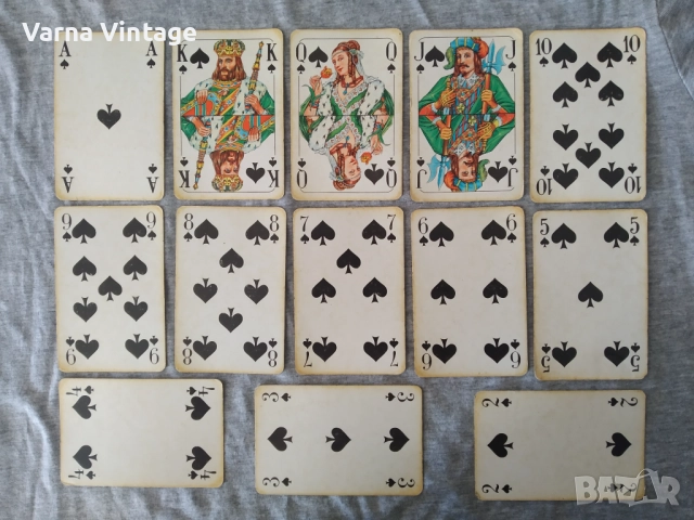 Чифт редки тестета карти в оригинален кожен калъф. COEUR ГДР Германия., снимка 8 - Карти за игра - 52224664