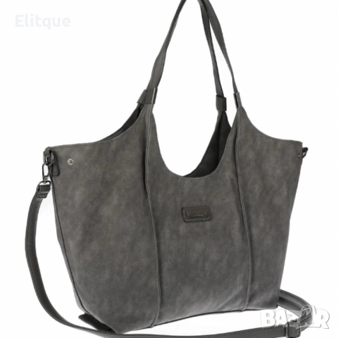 Дамска чанта от еко велур и к. – елегантен и практичен модел (бордо), снимка 8 - Чанти - 52455563