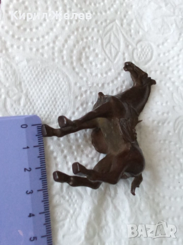 Малка бронзова фигурка на кон 🐎 54252, снимка 3 - Колекции - 53752634