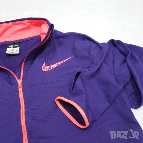 Nike Pro 665885 1/2 Microfleece Оригинален Микрополар Блуза Полар Отвор за Палец (XL)