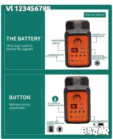 Мобилна соларна система AT-9011B, снимка 2 - Къмпинг осветление - 50739007