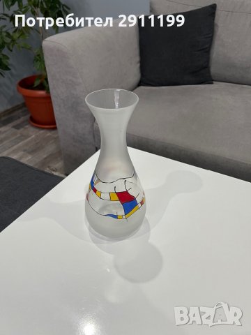 Арт стъклена ваза, снимка 5 - Вази - 39614643