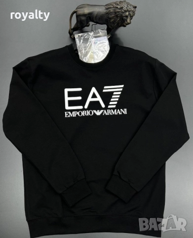 Emporio Armani Черна Мъжка Блуза EA7