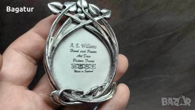 Рамка за снимки,посребрена,флорална,Англия в кутия, снимка 9 - Други стоки за дома - 52549302