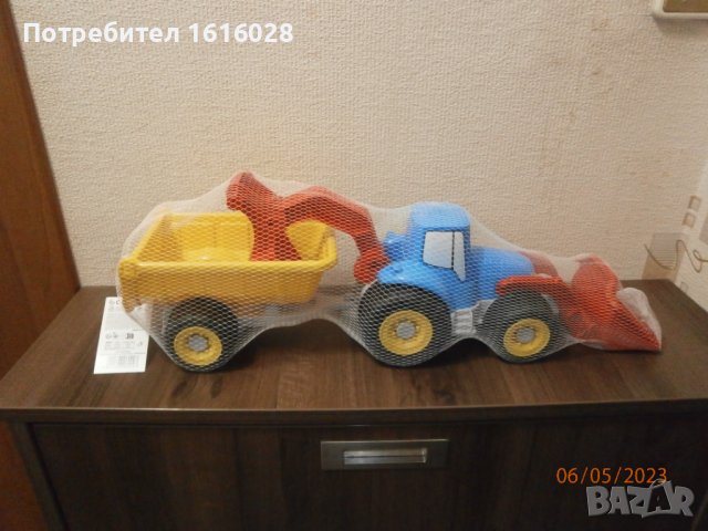 Детски багер с гребло и ремарке., снимка 2 - Коли, камиони, мотори, писти - 41003069
