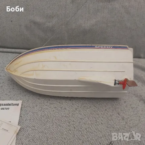 Стара Пластмасова Играчка Моторна Лодка, снимка 8 - Колекции - 50063338