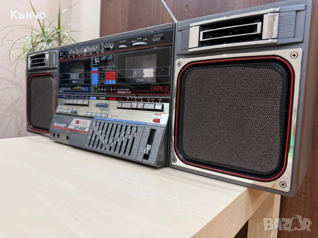 SHARP GF 800 работещ, снимка 4 - Радиокасетофони, транзистори - 53295659