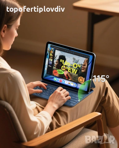 Магнитен калъф с клавиатура за iPad 10,11 поколение, снимка 6 - Калъфи, кейсове - 53465745