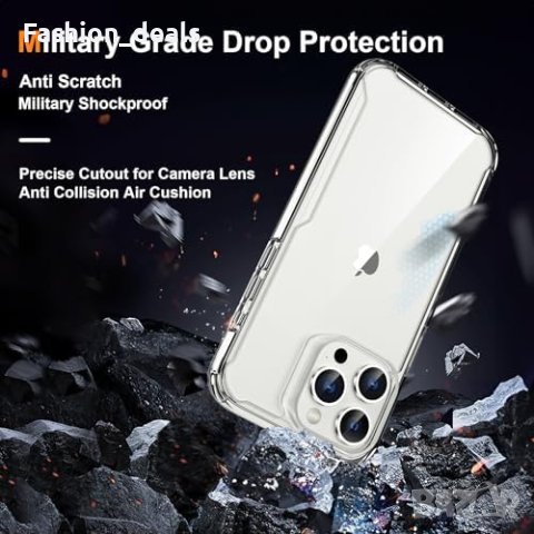 Нов прозрачен кейс протектор калъф с 2x закалено стъкло за iPhone 15 Pro Max, снимка 2 - Калъфи, кейсове - 42651918
