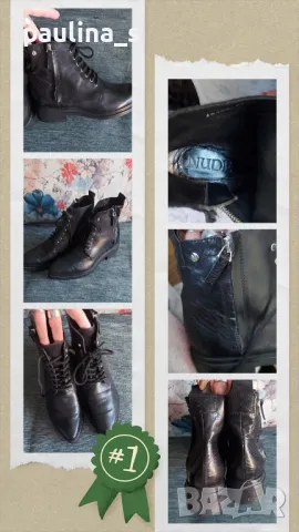 "NUDE" leather boots / Байкър форт дамски боти от естествена кожа , снимка 2 - Дамски боти - 49050425