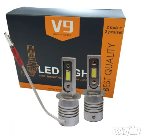 V9 LED крушки H1 H3 H4 HB3 HB4 без вентилатор 6000K, снимка 4 - Аксесоари и консумативи - 48855749