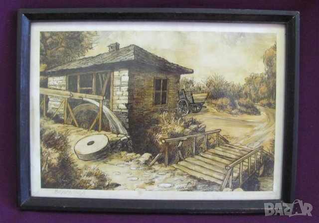 Оригинална Картина Смесена Техника Цветан Цветанов 94г., снимка 1