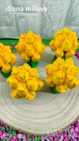 Лалета от гипсокерамика!, снимка 7 - Декорация за дома - 51133129