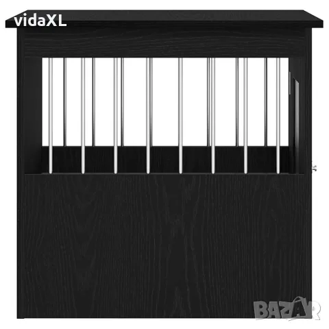 vidaXL Кучешка клетка, черен дъб, 45x62x59 см, инженерно дърво, снимка 7 - За кучета - 56148346