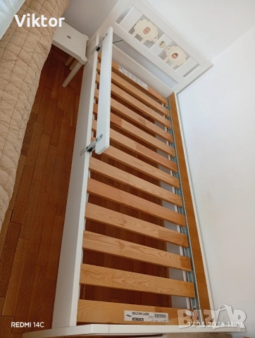 Детско легло с подматрачна рамка и матрак , снимка 2 - Мебели за детската стая - 53871123