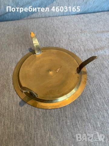 Месингова декоративна кръгла стойка , снимка 3 - Антикварни и старинни предмети - 52513728