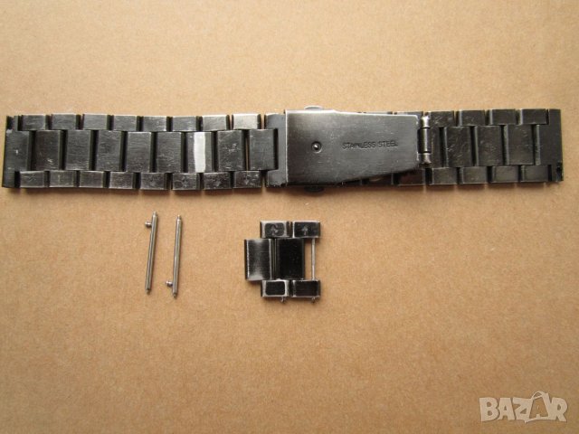 Стоманена верижка за часовник, 20мм, снимка 2 - Каишки за часовници - 49338928