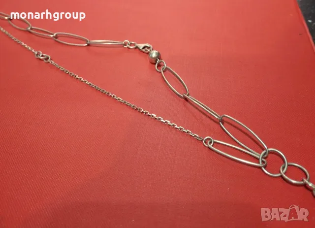 Сребърен ланец, снимка 5 - Колиета, медальони, синджири - 49566415