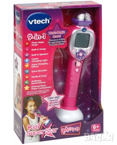Микрофон за караоке VTECH Kidi Superstar Moov' , снимка 2 - Музикални играчки - 52933292