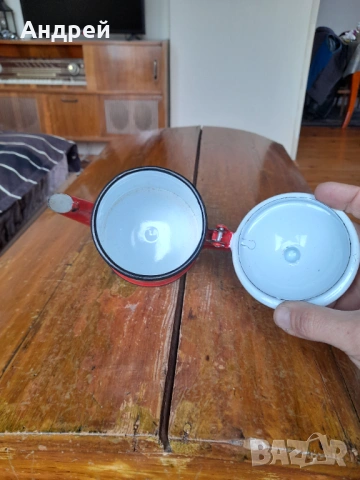 Стар емайлиран чайник #85, снимка 5 - Други ценни предмети - 53487287