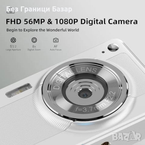 Нова Компактна 56MP камера за снимки видео 1080P 32GB карта и батерии, снимка 3 - Камери - 52155788