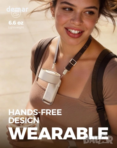 Преносим турбо вентилатор Diveblues, ръчен вентилатор 3 в 1, сгъваем дизайн за врата, снимка 5 - Вентилатори - 53607455